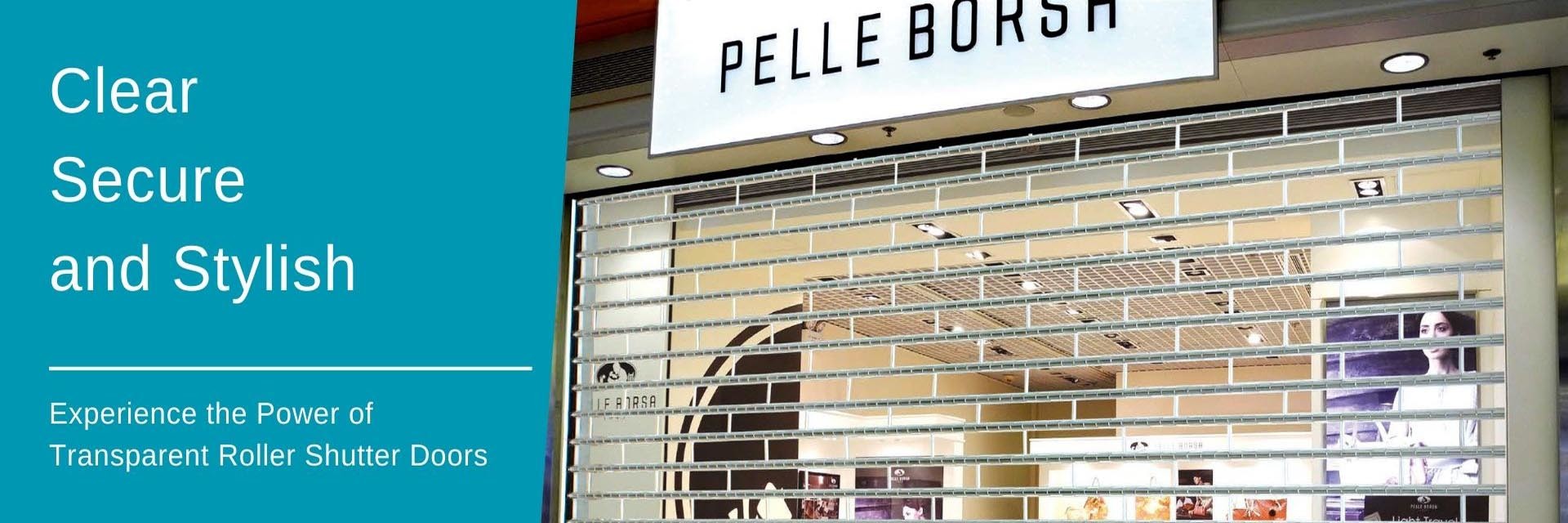 गुणवत्ता पारदर्शी रोलर शटर दरवाजा फैक्टरी